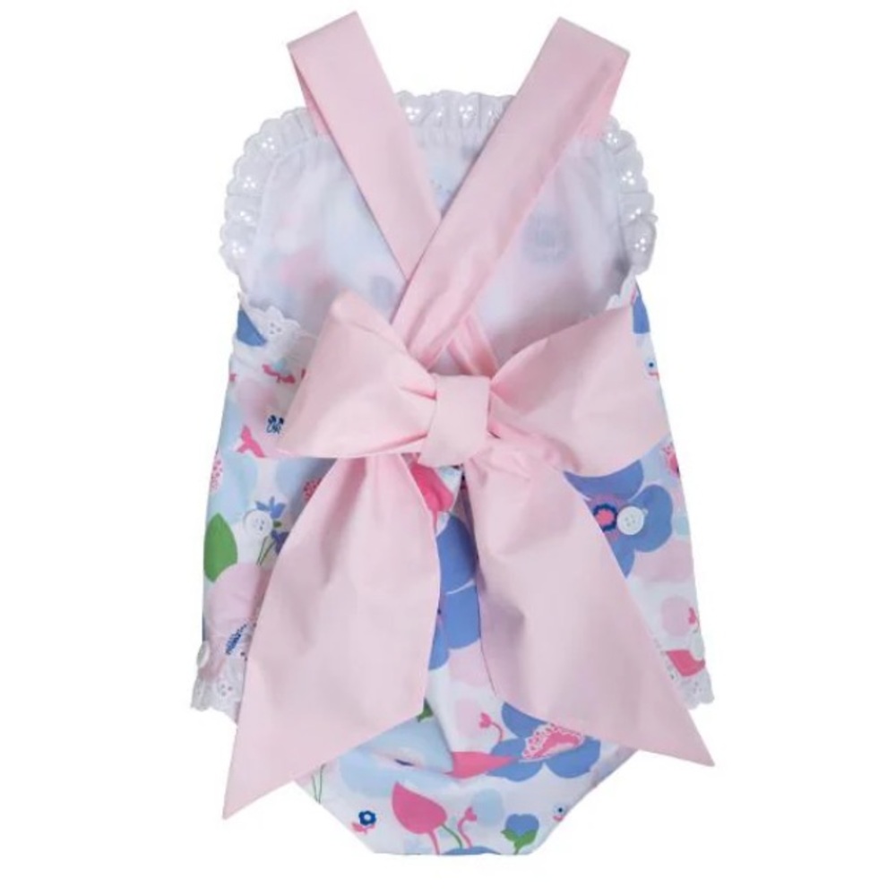 Rare Beaufort Bonnet Sisi Sunsuit - Palm Springs Peony Palm Beach Pink 18-24 mo